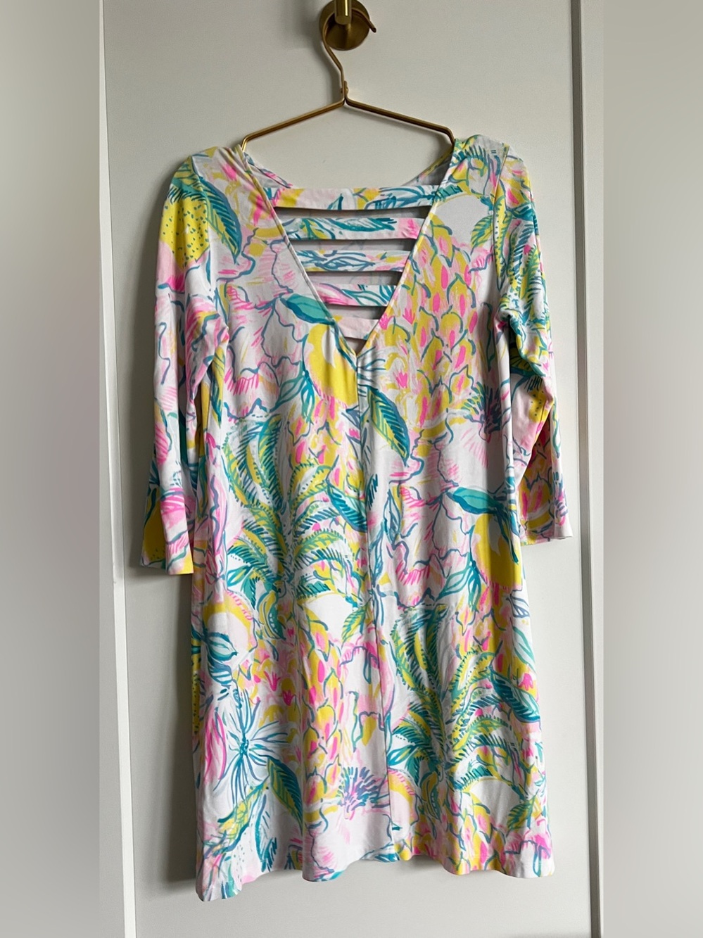 Lilly Pulitzer Ophelia Swing Dress Multi Fiesta Bamba Medium Lattice Back Dress - Picture 13 of 16